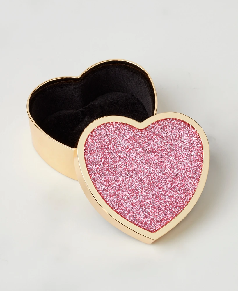kate spade new york Sitting Pretty Pink Glitter Heart Box