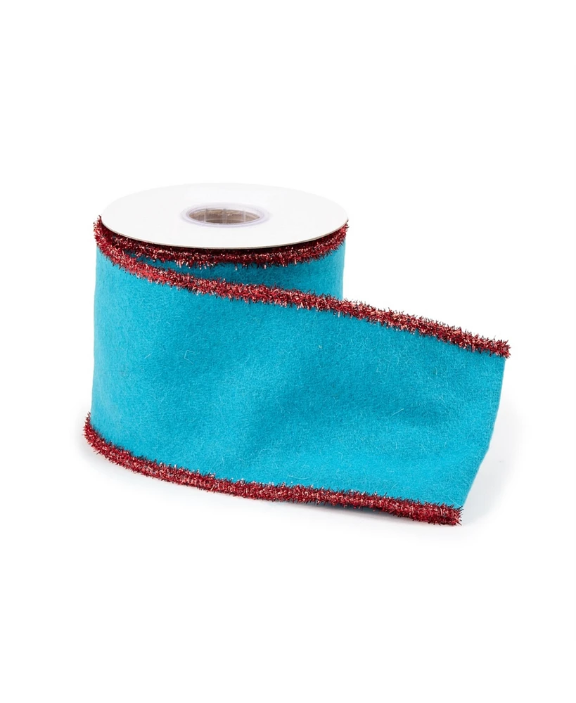 Slickblue Set of 2 Wired Wool Ribbons – Elegant and Durable for Crafting and Decorating