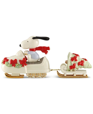 From The Vault! Lenox Snowmobiling Snoopy Figurine, Exclusively at Macy's