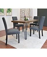 5-Piece Dining Set, Hairpin Dining Table with 4 Chairs, 3 Color Options