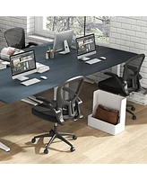 Ergonomic Office Chair with Flip-Up Armrests Rocking Backrest Computer Desk Chair