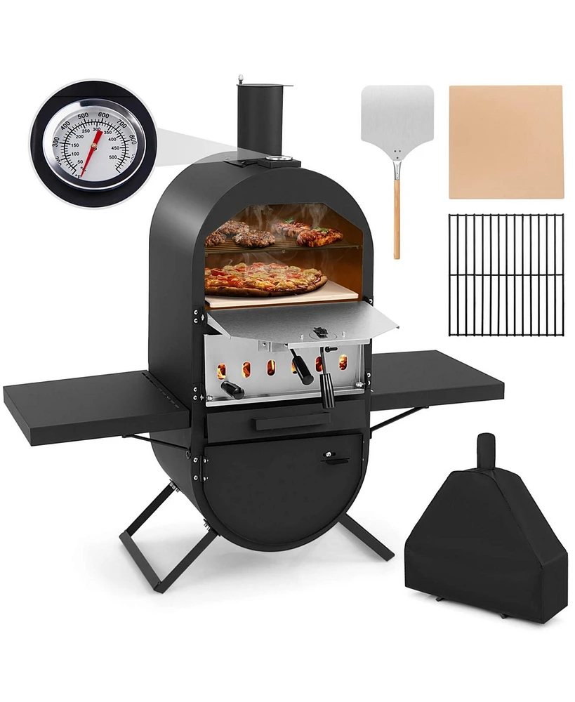 Outdoor Pizza Oven Wood Fired Pizza Oven with 600D Oxford Fabric Cover