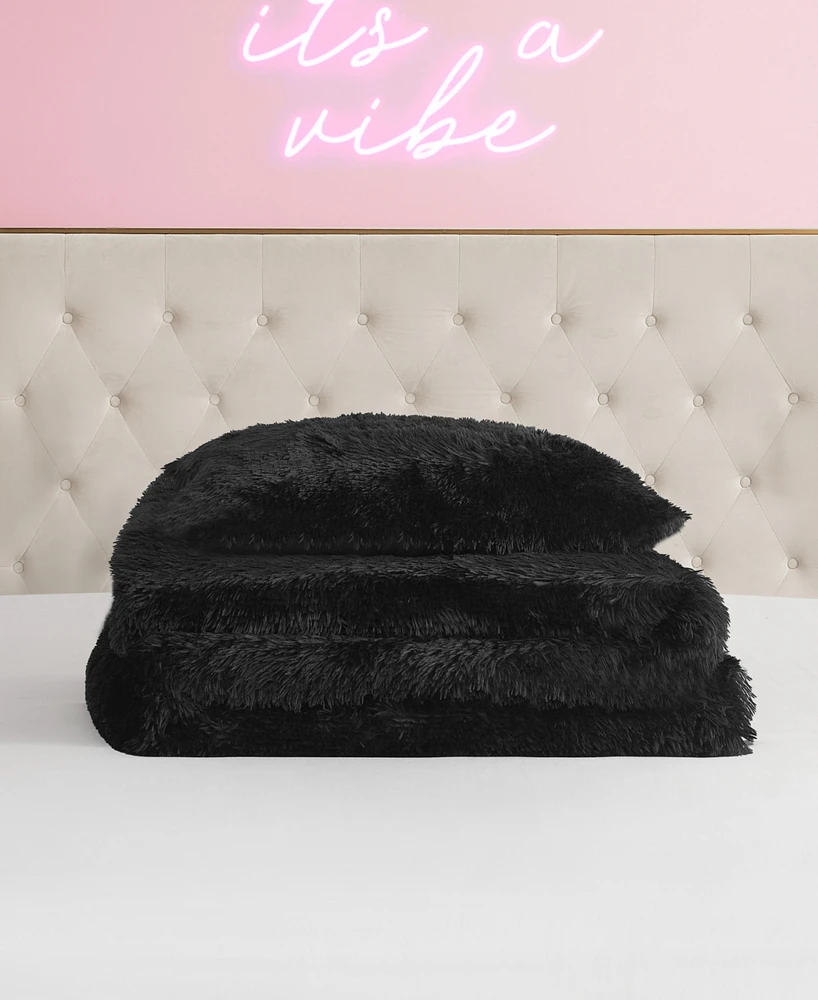 Juicy Couture Shaggy Faux Fur 2-Pc. Comforter Set, Twin/Twin Xl