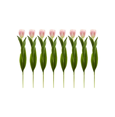 Slickblue Charming Tulip Artificial Flower for Vibrant Decor (Set of 8)
