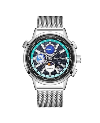 SE1944 Swan & Edgar Hand Assembled Welkin Automatic Silver Black