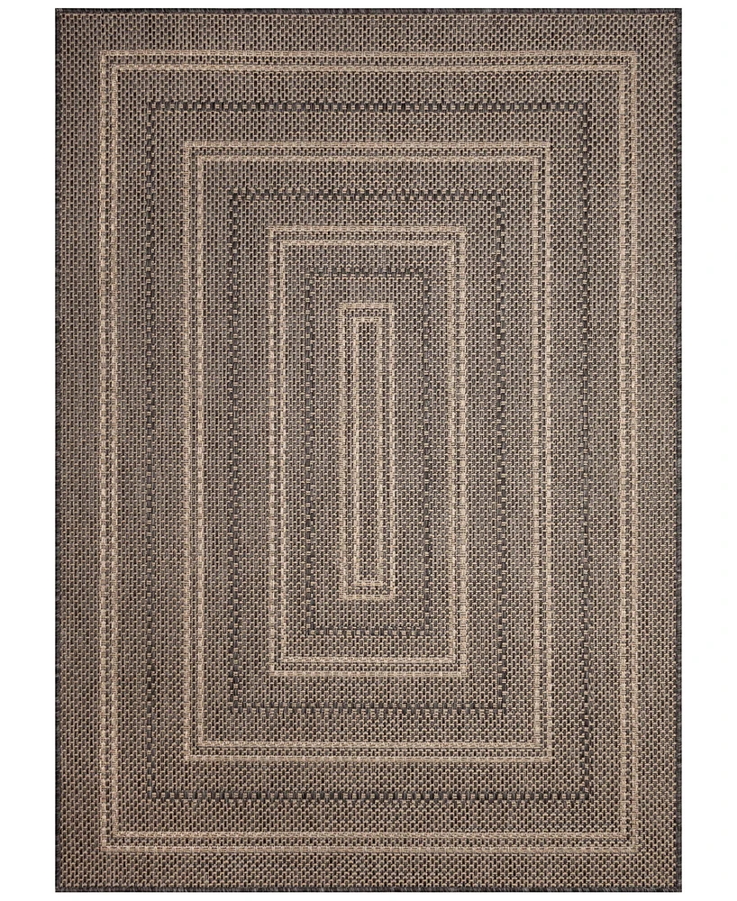 Liora Manne' Monaco Multi Border 3'3"x4'11" Area Rug