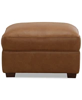 Closeout! Korder Leather Ottoman, Created for Macy's