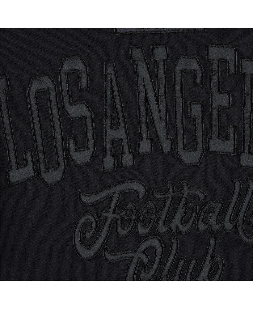 The Wild Collective Women's Black Lafc Satin Applique T-Shirt