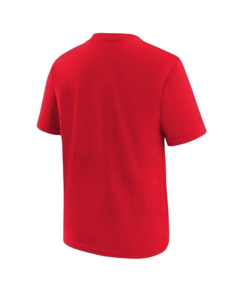 Nike Big Boys and Girls Red Atlanta Hawks Swoosh T-Shirt