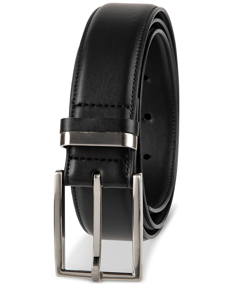 Alfani Men's Burnished Edge and Metal Loop Dress Belt, Created for Macy's