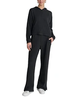 Dkny Sport Women's Ribbed Hoodie Pullover