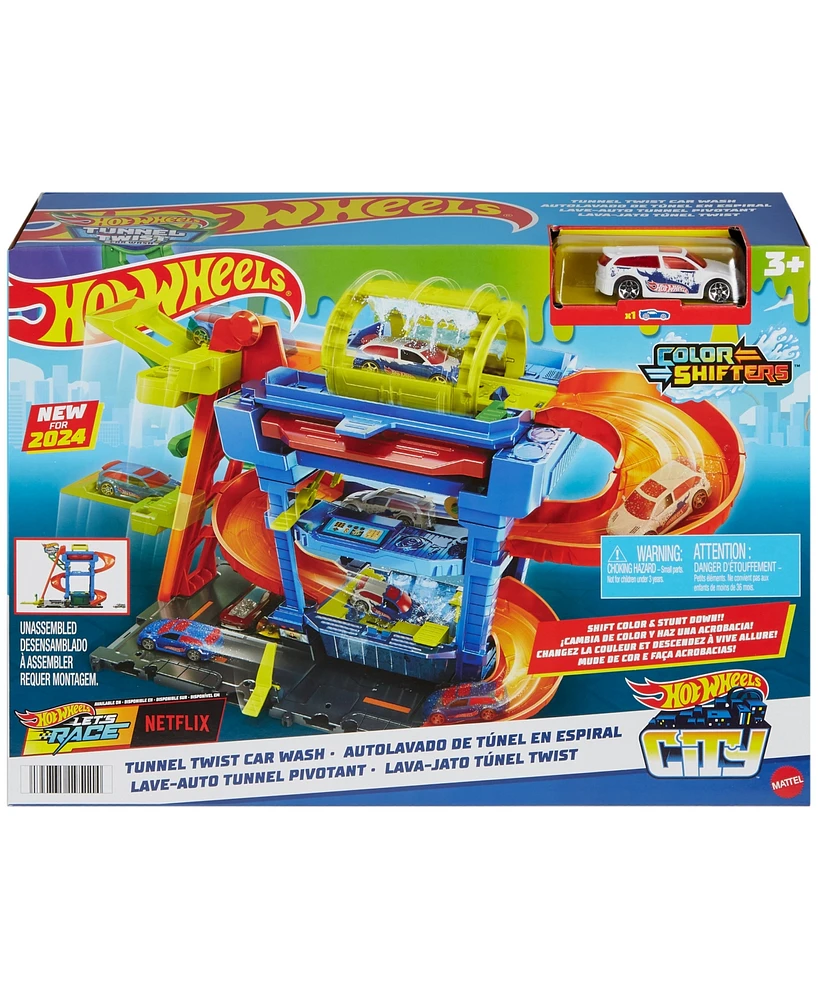 Hot Wheels City Tunnel Twist Car Wash Color Shifters Vehicle