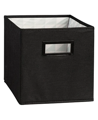 Superio Fabric Organizing Bin, 10.75 Fabric Cube with Handles Cream