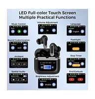 Ear-Buds- Bluetooth 5.3 w/ Lcd Screen- Tws/Noise Cancel- 32Hr Playtime