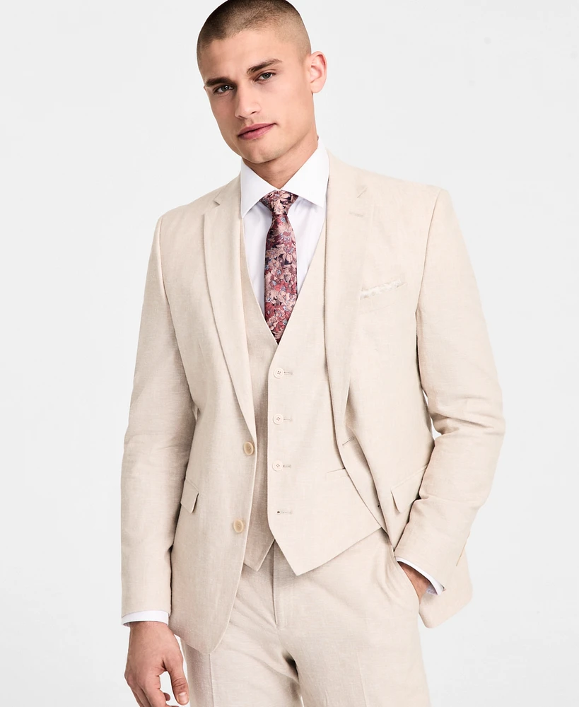 Bar Iii Men's Slim-Fit Linen Suit Jacket