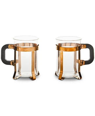 MacKenzie-Childs Glass Coffee Cup, Set of 2