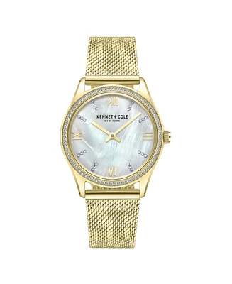 Kenneth Cole New York Women's Classic Gold Stainless Steel Watch, 34mm