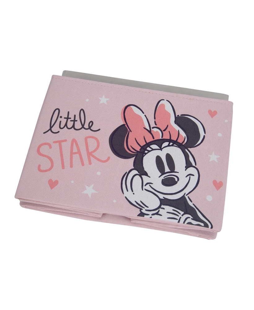 Lambs & Ivy Disney Baby Minnie Mouse Pink Foldable Storage Basket/Container/Bin