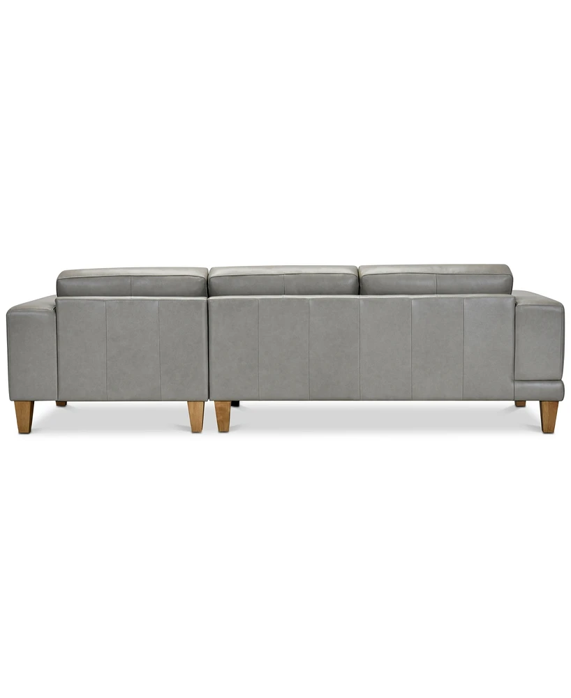 Niebee 2-Pc. Leather Sectional, Created for Macy's