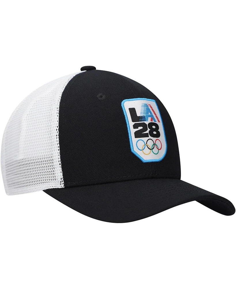 Nike Big Boys and Girls Black LA28 Rise Trucker Adjustable Hat