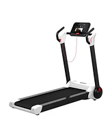 2.25 Hp Electric Motorized Folding Running Treadmill Machine with Led Display-White