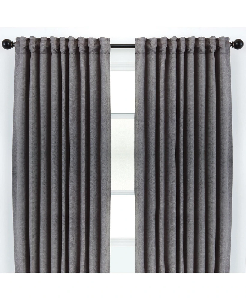 Chanasya Premium 2-Panel Classy Embossed Leaf Textured Curtains - Back Tab