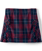 Lands' End Little Girls Side Pleat Plaid Skort Above the Knee
