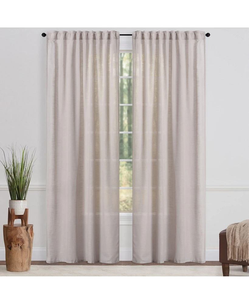 Chanasya Premium 2-Panel Soft Textured Semi Sheer Curtains for Window Living Room Bedroom Kitchen Office