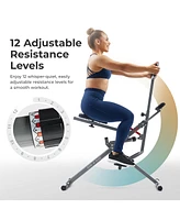 Sunny & Health Fitness Row-n-Ride Smart Squat Assist Trainer, Included SunnyFit App Connection