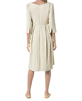 Marion Maternity Empire Waist Nursing Midi Tea Dress Tencel (Regular & Petite)