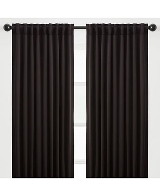 Chanasya Premium 2-Panel Ornamental Damask Classy Room Darkening Curtains - 3-in-1 Back Tab, Rod Pocket, Ring Tab for Windows Living Bedroom