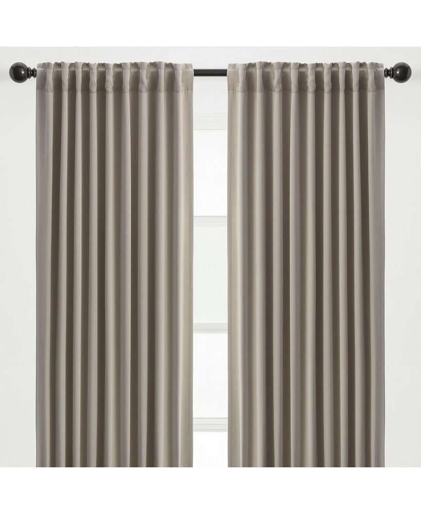 Chanasya Premium 2-Panel Ornamental Damask Classy Room Darkening Curtains - 3-in-1 Back Tab, Rod Pocket, Ring Tab for Windows Living Bedroom