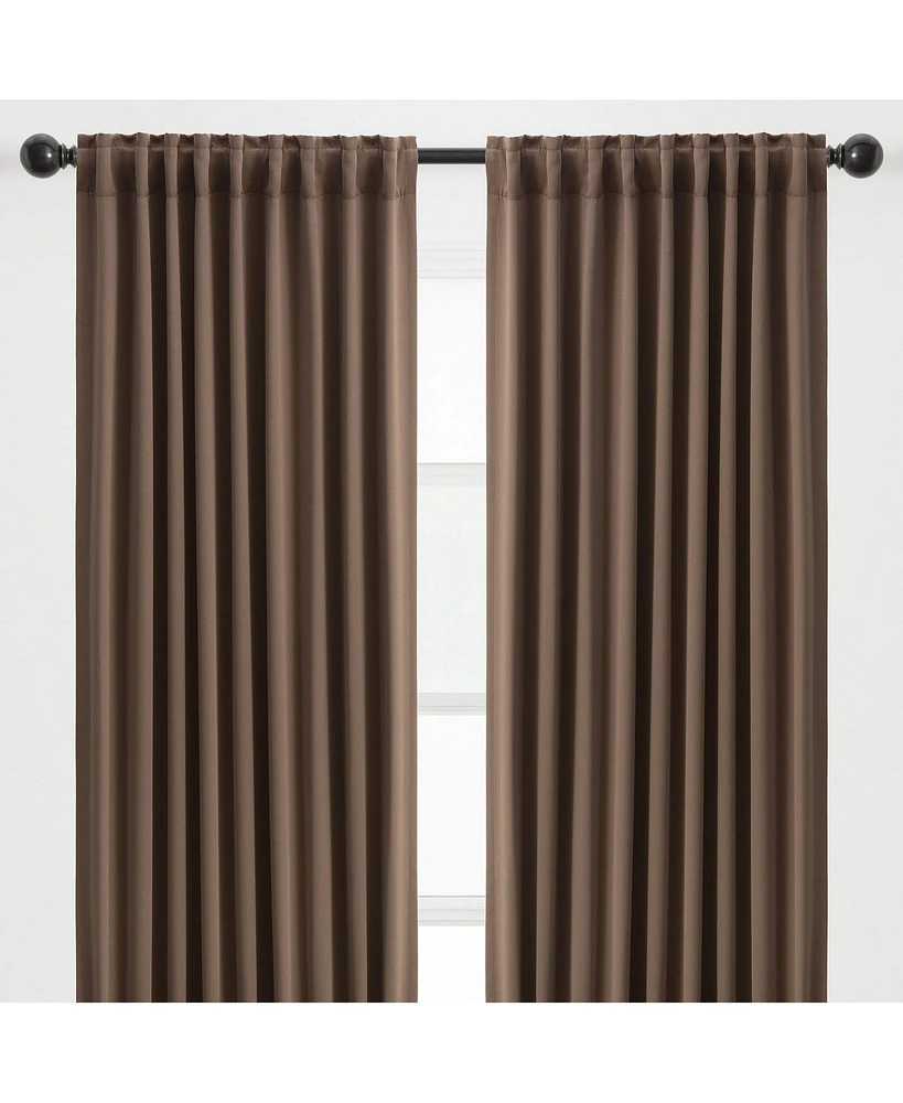 Chanasya Premium 2-Panel Ornamental Damask Classy Room Darkening Curtains - 3-in-1 Back Tab, Rod Pocket, Ring Tab for Windows Living Bedroom