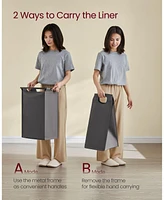 Laundry Hamper with 4 Removable Bags and Rolling Frame for Easy Sorting