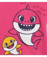 Baby Shark Girls Pinkfong Shark Pullover Hoodie and French Terry Leggings Outfit Set