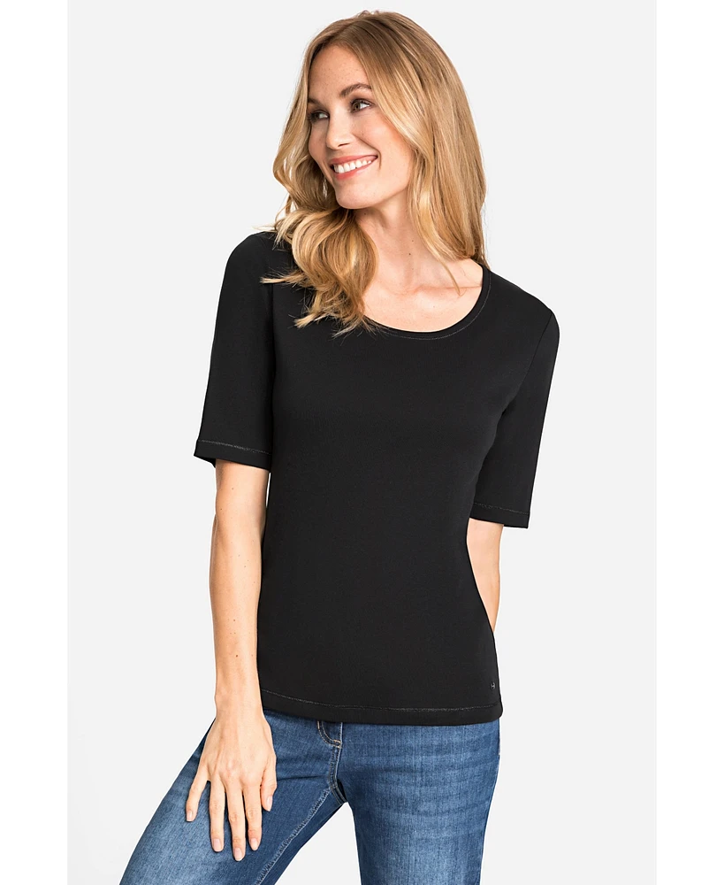Olsen Women's Solid Short Sleeve T-Shirt