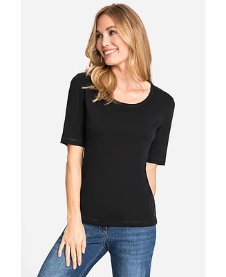 Olsen Women's Solid Short Sleeve T-Shirt