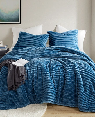510 Design Avril Fluffy Ribbed Plush 3-Pc. Comforter Set, King/California King