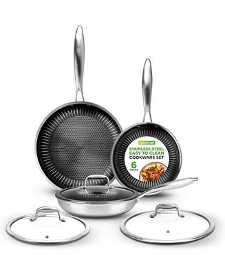 NutriChef Kitchenware Pots & Pans Set - Triply Stainless Steel Cookware