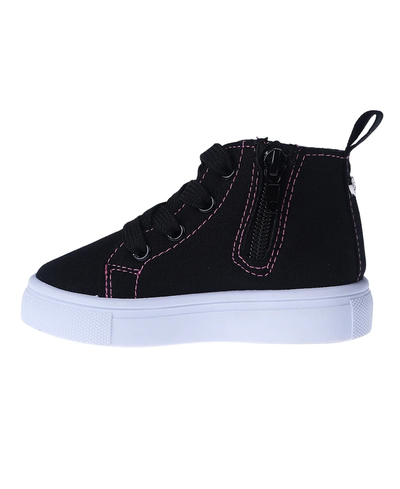 Bebe Toddler Girls Embroidered Sequin Sneakers