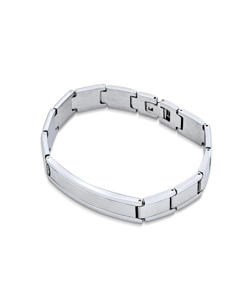 Bling Jewelry Stainless Steel Watchband Identification Id Bracelet Name Tag 8 Inch