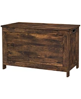 Homcom 29.9" Storage Chest w/ 2 Safety Hinges, Wooden Box,