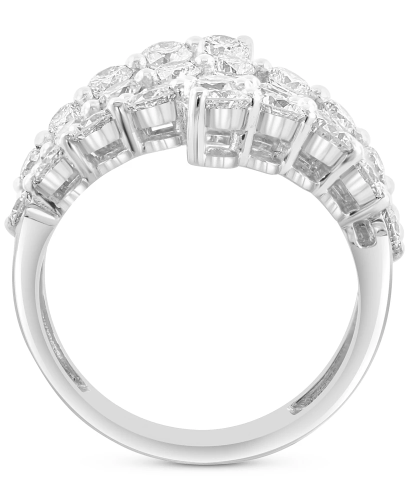 Effy Lab Grown Diamond Openwork Cluster Statement Ring (2-3/4 ct. t.w.) in 14k White Gold