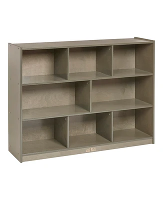 ECR4Kids 8-Compartment Mobile Storage Cabinet, 36in, Natural, 1