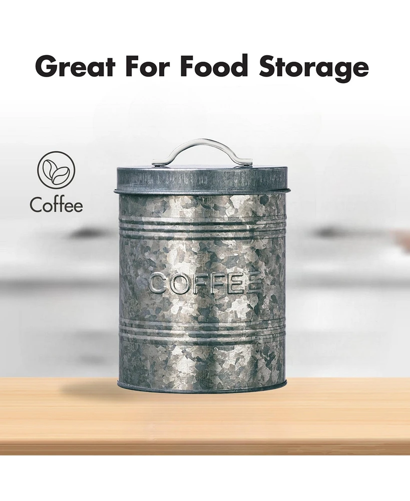 Amici Home Rustic Kitchen Metal Coffee Canister