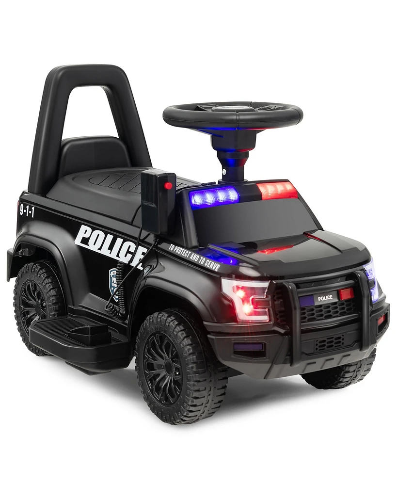 2-in-1 6V Kids Ride On Car Toddler Push w/ Megaphone & Siren