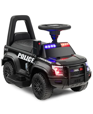 2-in-1 6V Kids Ride On Car Toddler Push w/ Megaphone & Siren