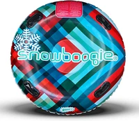 Inflatable Snow Tube, 48" Single/Double Rider Heavy Duty Air Hard Bottom Sled with Handles
