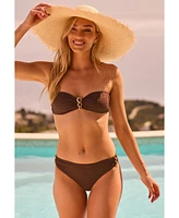 Trina Turk Women's Glimmer Buckle Bandeau Bikini Top, Created for Macy's