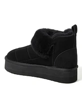 Fireside by Dearfoams Women's Bayswater Genuine Shearling Quilted Platform Bootie
